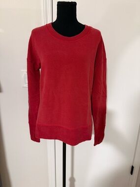 Athleta Women's Scoop-Neck Crew Sweater in Red